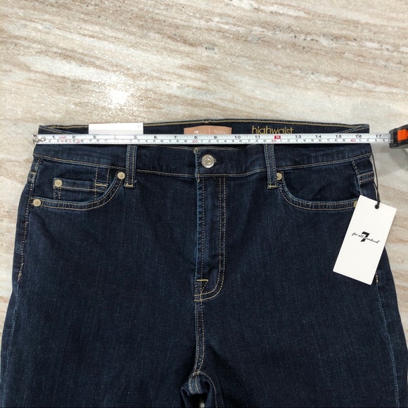 7 For All ManKind High Waist Slim Kick - Sz 31 - Picture 6 of 12